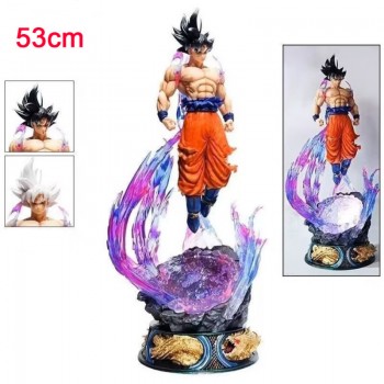 Dragon Ball Son Goku Ultra Instinct anime figure-3 heads(can lighting)