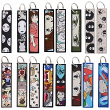 Totoro Woven Label Anime Lanyard Key chain Tag