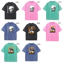 Bleach anime short sleeve wash water worn-out cott...