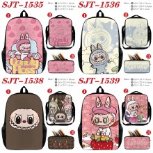 Labubu anime nylon backpack bag shoulder pencil ca...