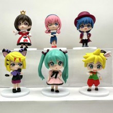 Hatsune Miku anime figures set(6pcs a set)(OPP bag)