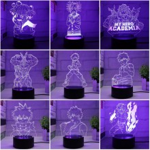 My Hero Academia Anime Acrylic Figure 3D Lamp USB Night Light