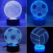 Basketball Football sports Acrylic Figure 3D Lamp USB Night Light