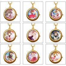 Card Captor Sakura anime rotating necklace pocket watch