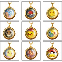 Pokemon anime rotating necklace pocket watch