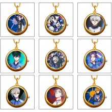 Blue Lock anime rotating necklace pocket watch