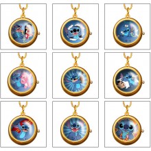 Stitch anime rotating necklace pocket watch