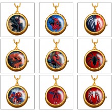 Spider Man rotating necklace pocket watch