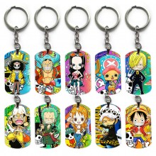 One Piece anime alloy two-sided pendant key chain keychains