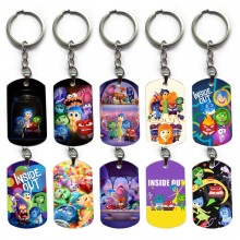 Inside Out anime alloy two-sided pendant key chain keychains