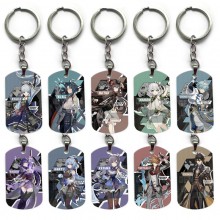 Genshin Impact game alloy two-sided pendant key chain keychains