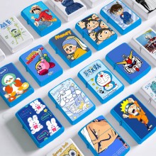 Doraemon Conan Stitch anime blue Two-sided Zippo Oil Lighter