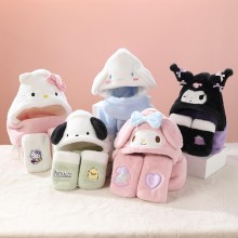 Sanrio Melody kitty Cinnamoroll Kuromi warm plush ...