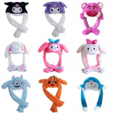 Sanrio Melody kitty Kuromi ear shape can move cap ...