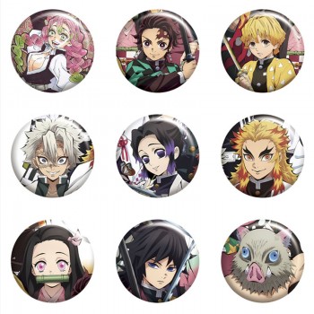 Demon Slayer anime tinplate brooch pins set(8pcs a set)58MM