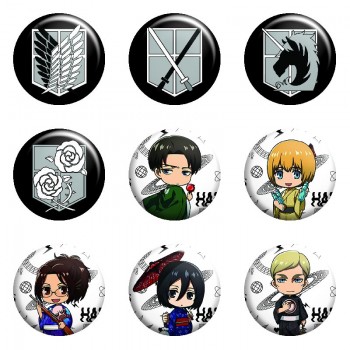 Attack on Titan anime tinplate brooch pins set(8pcs a set)58MM