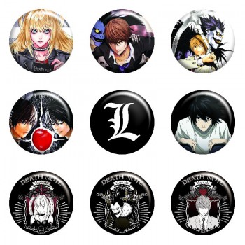 Death Note anime tinplate brooch pins set(8pcs a set)58MM