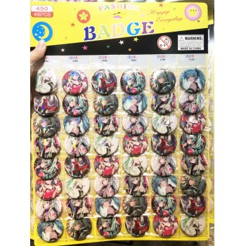 Hatsune Miku anime brooches pins 48pcs/24pcs