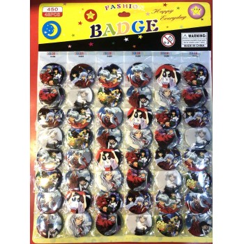 Inuyasha anime brooches pins 48pcs/24pcs