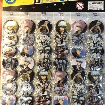 Gintama anime brooches pins 48pcs/24pcs