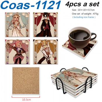 Toilet-bound Hanako-kun anime coasters coffee cup mats pads(4pcs a set)