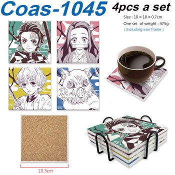 Demon Slayer anime coasters coffee cup mats pads(4pcs a set)