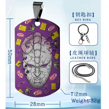 JoJo's Bizarre Adventure anime two-sided necklace keychain Key chains