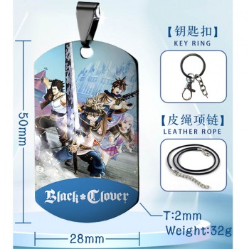 Black Clover anime two-sided necklace keychain Key chains