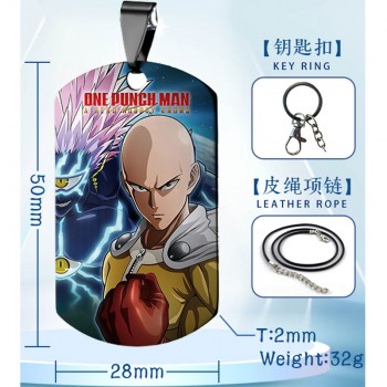 One Punch Man anime two-sided necklace keychain Key chains