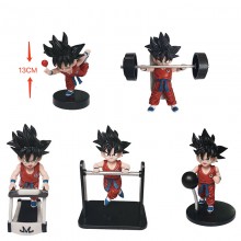 Dragon Ball Son Goku fitness anime figures set(5pcs a set)(OPP bag)