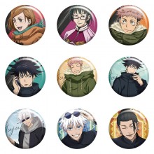 Jujutsu Kaisen anime tinplate brooch pins set(8pcs a set)58MM