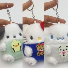 Sanrio kitty Cinnamoroll Pochacco anime plush key earphone bag 12cm