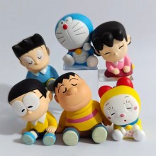 Doraemon sleeping anime figures set(6pcs a set)