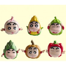 Crayon Shin-chan vegetable anime figures set(6pcs a set)(OPP bag)