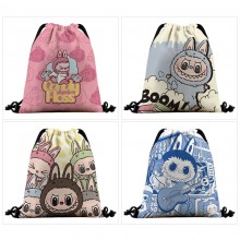 Labubu anime nylon drawstring backpack bags