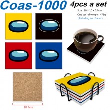 Among Us game coasters coffee cup mats pads(4pcs a...