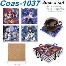 Honkai Star Rail game coasters coffee cup mats pad...