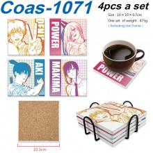 Chainsaw Man anime coasters coffee cup mats pads(4...