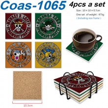 One Piece anime coasters coffee cup mats pads(4pcs...