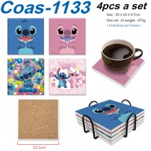 Stitch anime coasters coffee cup mats pads(4pcs a ...