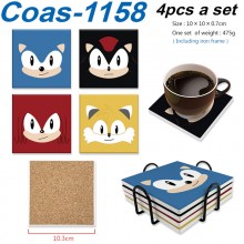 Sonic the Hedgehog anime coasters coffee cup mats ...