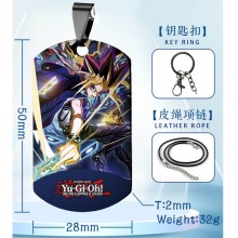 Yu Gi Oh anime two-sided necklace keychain Key chains