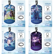 Genshin Impact game two-sided necklace keychain Key chains