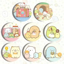 58MM Sumikko Gurashi anime tinplate brooch pins set(8pcs a set)