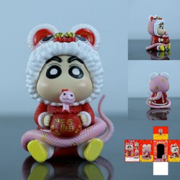 Snake Crayon Shin-chan anime figures set(6pcs a set)(OPP bag)