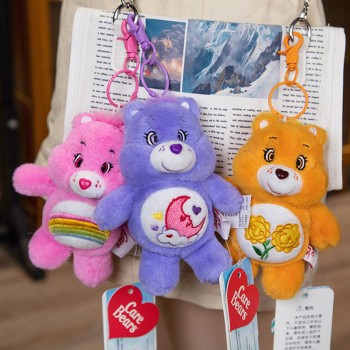 Original Care Bears anime plush doll key chain 14cm