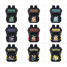 Pokemon anime USB nylon backpack school bag