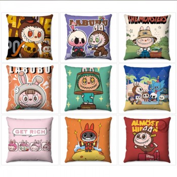 Labubu anime two-sided pillow pillowcase 45*45cm