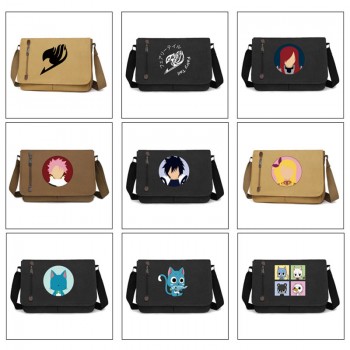 Fairy Tail anime retro canvas messenger crossbody shoulder bags