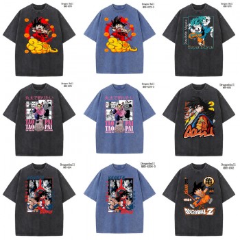 Dragon Ball anime short sleeve wash water worn-out cotton t-shirt